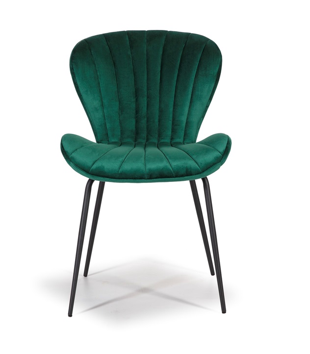 Silla concha terciopelo verde DC-541