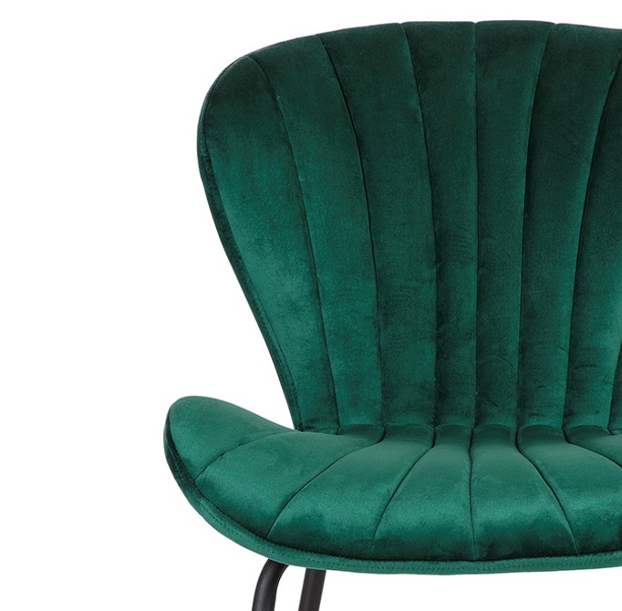 Silla concha terciopelo verde DC-541