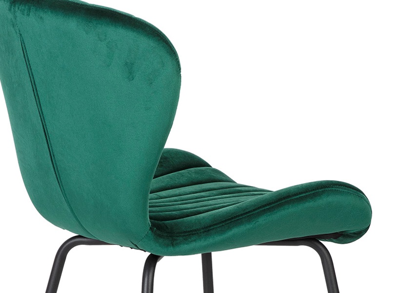 Silla concha terciopelo verde DC-541