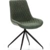 Silla de comedor giratoria DC-118 ecopiel verde