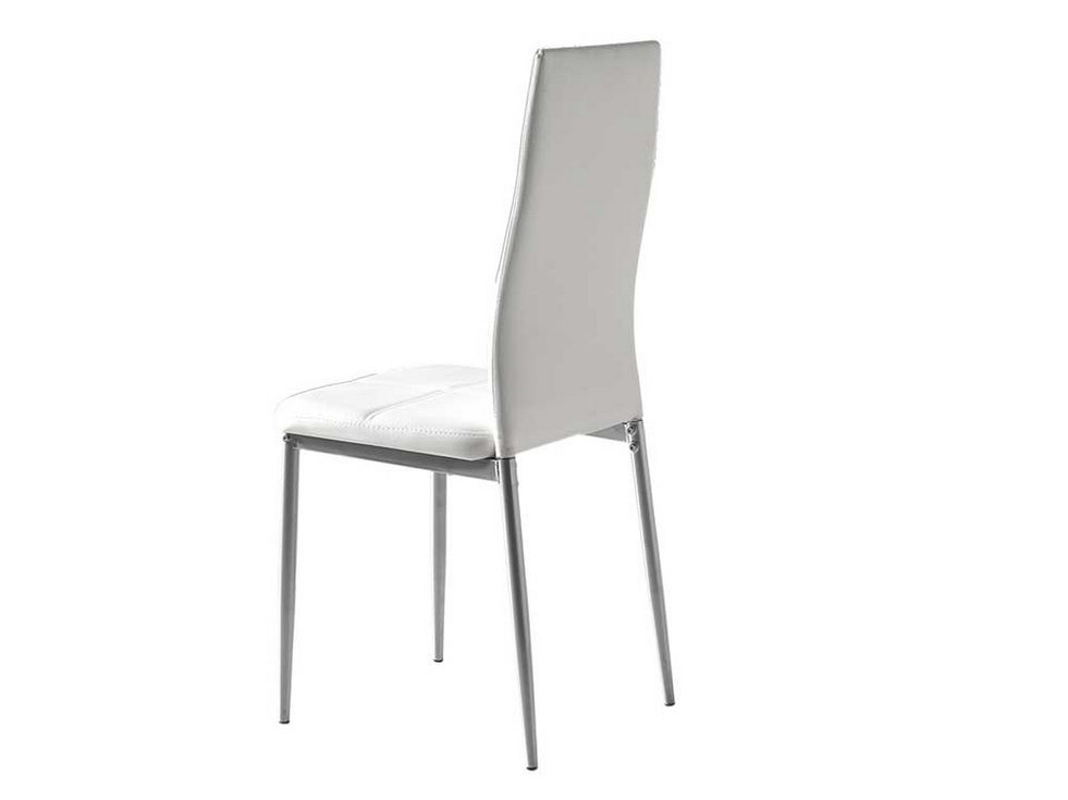 Silla de comedor Sara polipiel blanco