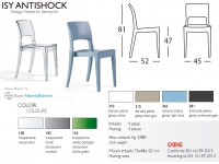 Silla Isy antishock transparente