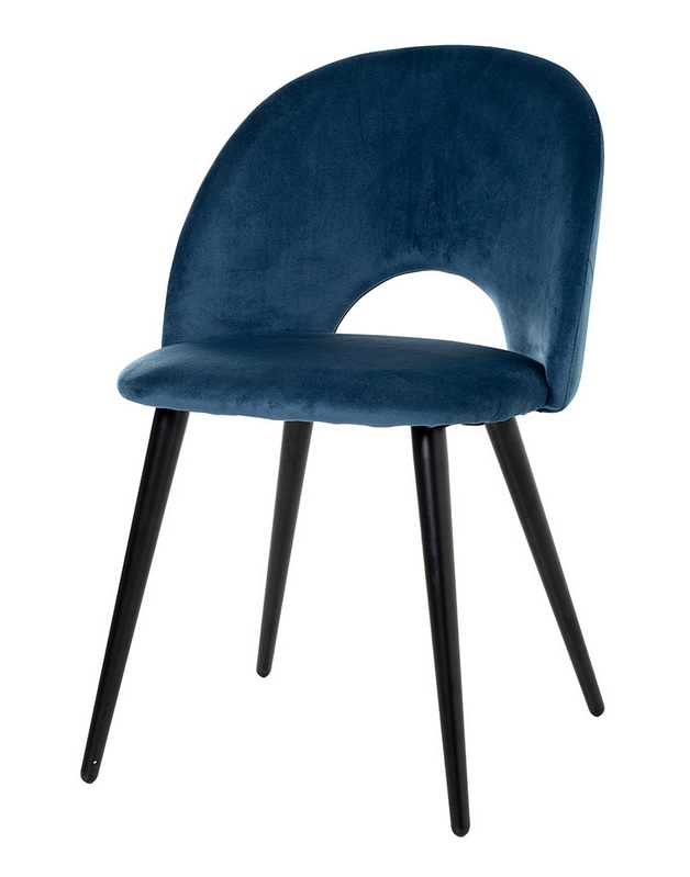 Silla Jenner terciopelo azul