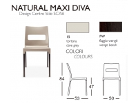 Silla Natural Maxi Diva tortora