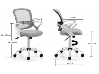 Silla oficina concept malla blanco