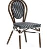 Silla parisina Thonet ratan negro y blanco