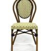 Silla parisina Thonet ratan negro marfil