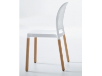 Silla tecnopolimero madera Monaco