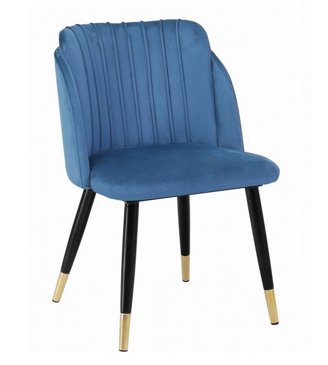 Silla retro velvet terciopelo azul