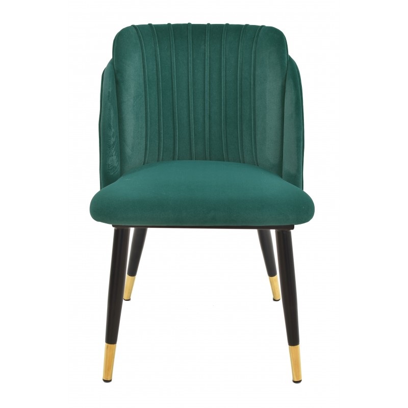 Silla retro velvet terciopelo verde