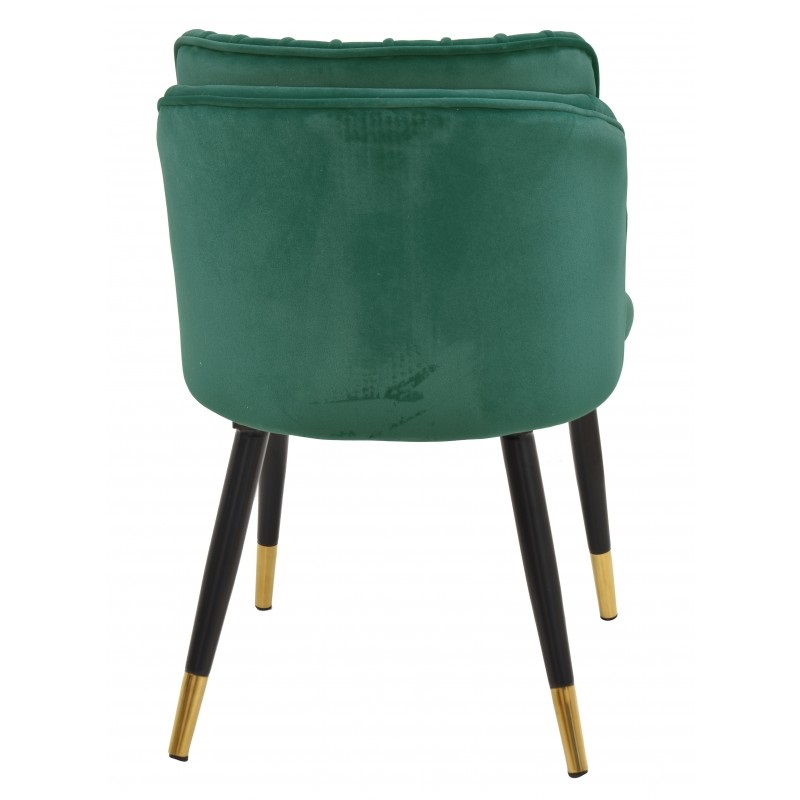 Silla retro velvet terciopelo verde