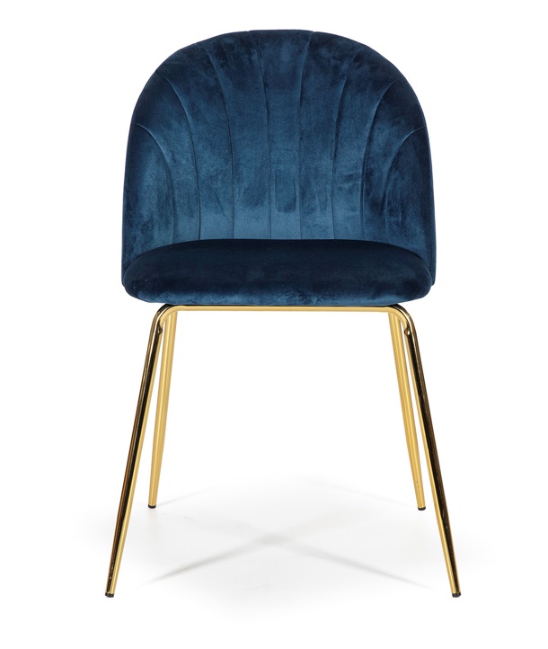 Silla art deco terciopelo azul DC-705