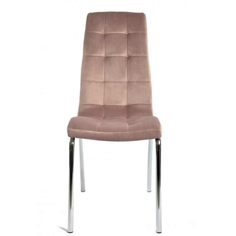 Silla de comedor Jady vevlet rosa