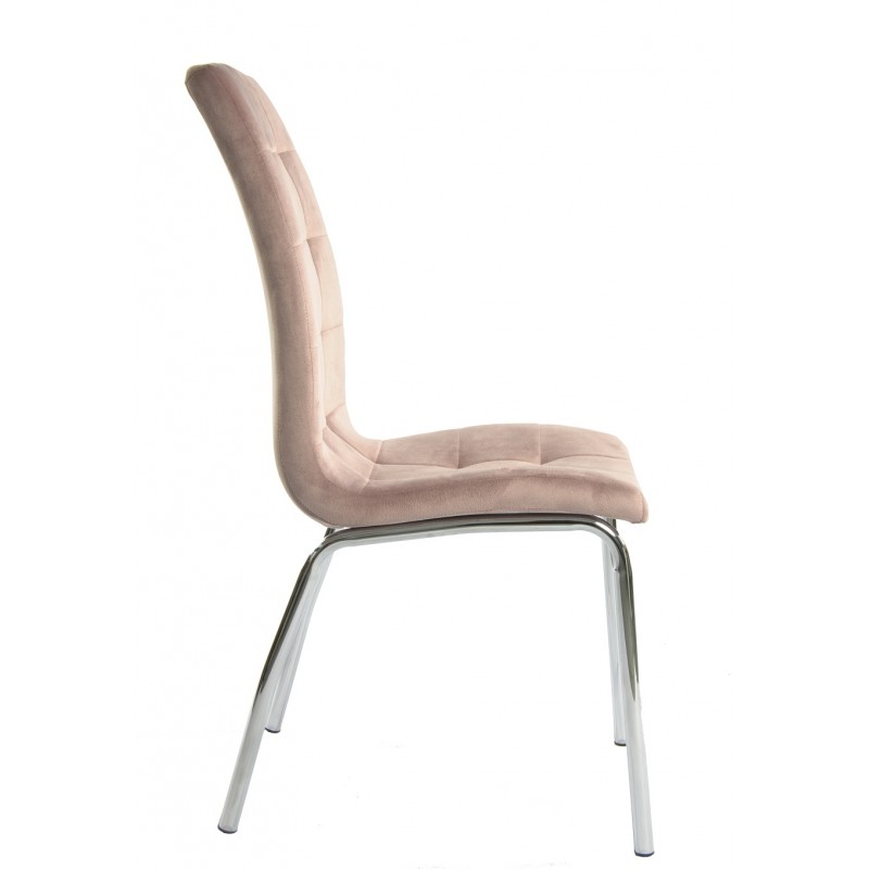 Silla de comedor Jady vevlet rosa