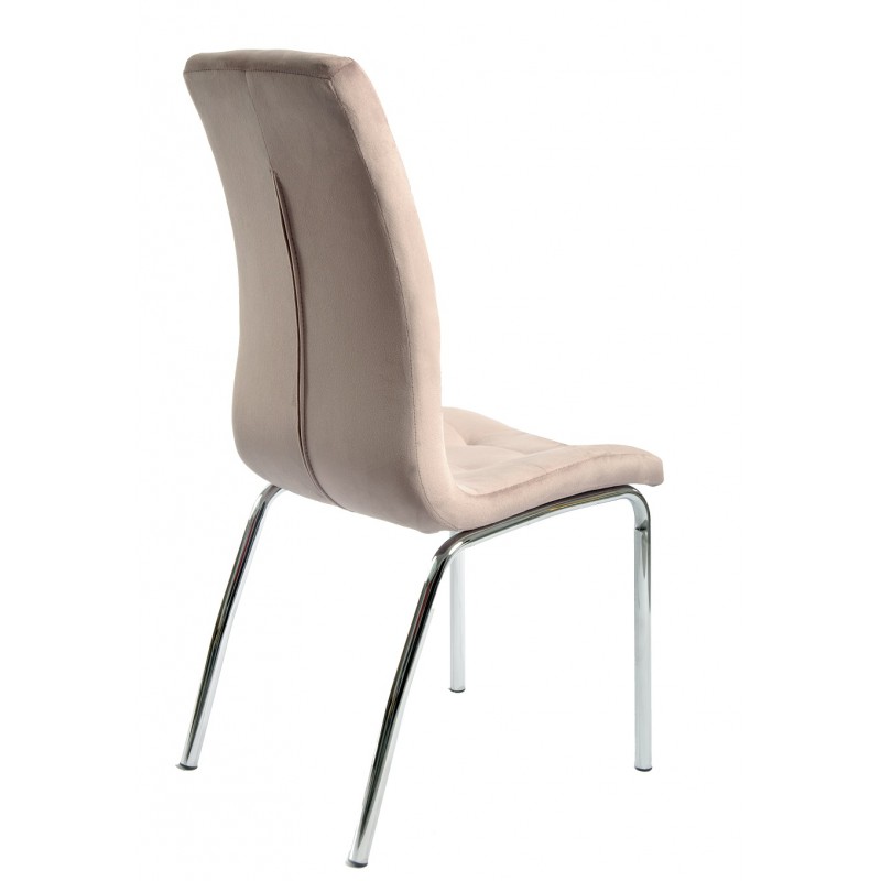 Silla de comedor Jady vevlet rosa