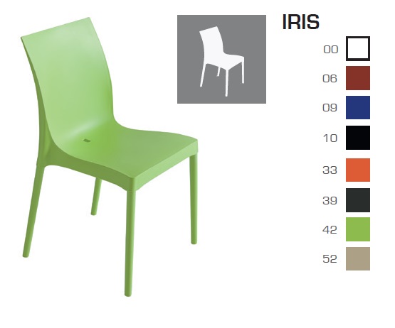 Silla Iris estructura metalica tecnopolimero