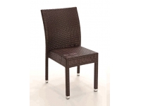 Silla rattan chocolate Kity sin brazos