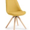 Silla tower nordica tela amarillo mostaza