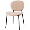 Silla Ursula tela lino beige respaldo oval