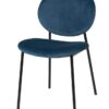 Silla Ursula terciopelo azul respaldo oval