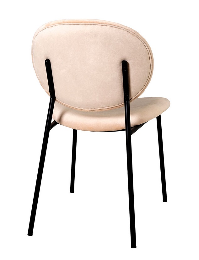 Silla Ursula terciopelo beige respaldo oval