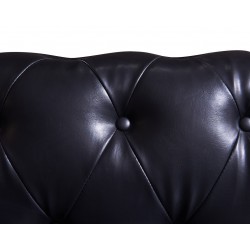 Sillon chester new similpiel negra