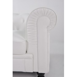 Sillon chester similpiel blanca