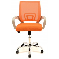 Sillón de oficina Silen new basculante malla y tejido naranja