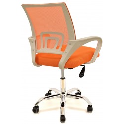 Sillón de oficina Silen new basculante malla y tejido naranja