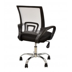 Sillón de oficina Silen basculante malla gris tejido negro