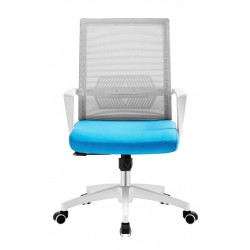 Sillón de oficina Sparta negro malla gris tejido azul claro