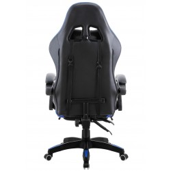 Sillón alto racing Gamer similpiel negra y azul