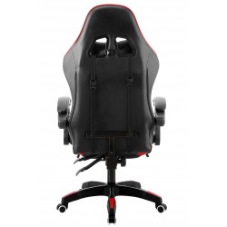 Sillón alto racing Gamer similpiel negra y roja