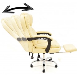 Sillón alto Nuria sincro similpiel beige