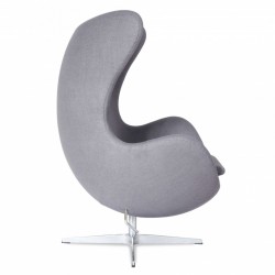 Sillon giratorio Egg tejido cachemir gris