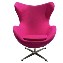 Sillon Egg tejido cachemira fucsia