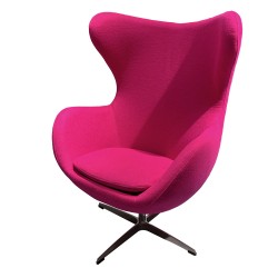 Sillon Egg tejido cachemira fucsia