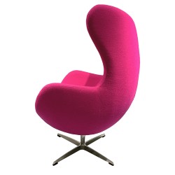 Sillon Egg tejido cachemira fucsia