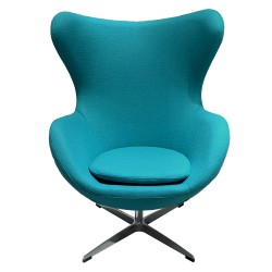 Sillon Egg tejido cachemira turquesa