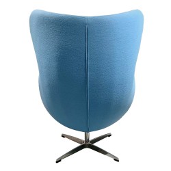 Sillon giratorio Egg tejido cachemira azul