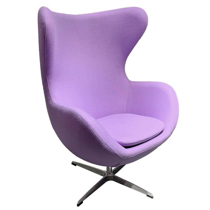 Sillon Egg tejido cachemira lila