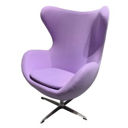 Sillon Egg tejido cachemira lila