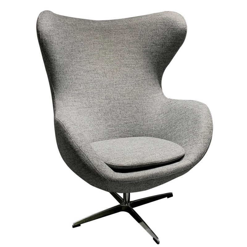 Sillon Egg tejido cachemira gris