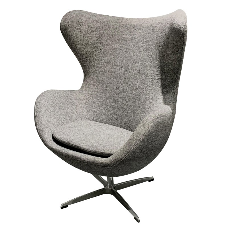 Sillon Egg tejido cachemira gris