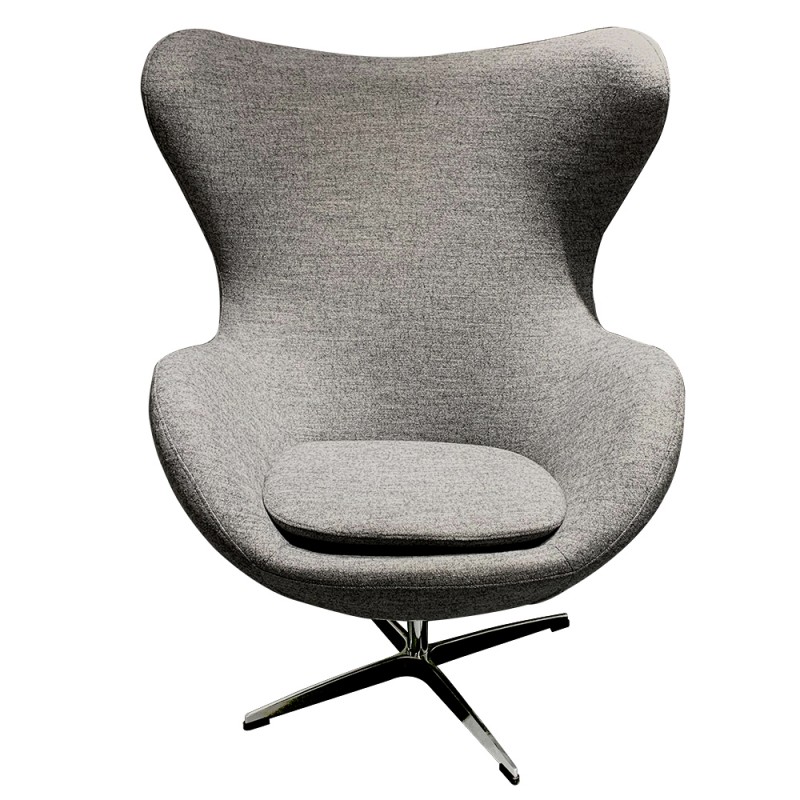 Sillon Egg tejido cachemira gris