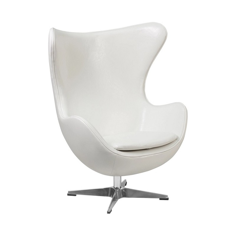 Sillon Egg similpiel blanca