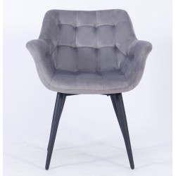 Sillon Brayton tapizado velvet gris