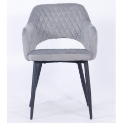 Sillon Boston tapizado velvet gris