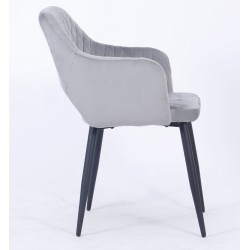 Sillon Boston tapizado velvet gris