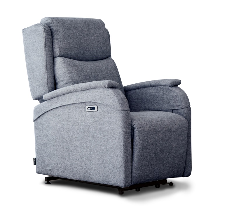 Sillon relax oslo elevable powerlift tela gris